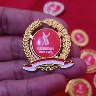 MOVING PARTY Pin RAKYAT (PGR) Rice Model MetalKapas Magnetic Pin Brooch Pin Badge PGR