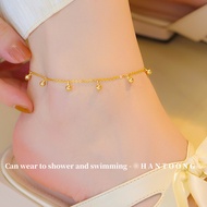 Simple Style 24K Gold-Plated Titanium Alloy Ladies Anklet 916 Gold Anklet