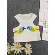 Shirt with wings printed