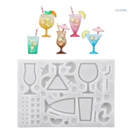 【CH】 Cocktail Drink Shape Detailed Texture Glitter Crafting Jewelry Accessory