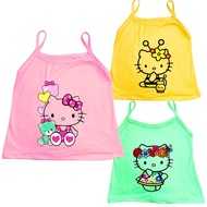Colored Summer Spag Sando Shirt Kids Baby Girl w/ Cute Sanrio Collections Prints 6mos-12 YRS Old