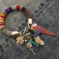 彩色鉤針管手鐲邪惡之眼護身符手鍊