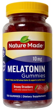 Nature Made Melatonin 10mg Dreamy Strawberry Natural Flavors, 150 Gummies