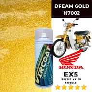 [Honda EX5  Dream Gold H7002] VIRCOAT Aerosol Spray 2K Paint/ Motor Paint Touch Up Paint| Cat Tin Spray- Dream Emas