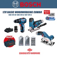 BOSCH 12V Basic Woodworking Combo GSB12V-30 Cordless Impact Drill/Driver GST12V Cordless Jigsaw GKS12V Circular Saw