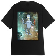 Kaos Futurama T-SHIRT Casual New Tshirt Material 100% Cotton Black