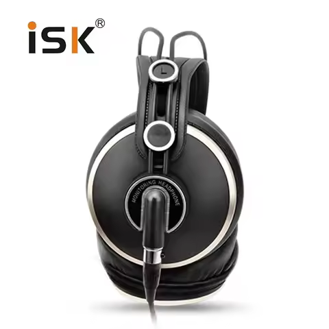Luxurious & Comfortable Fully enclosed Monitor Headset earphone ISK HD9999 for DJ/audio mixing/recor