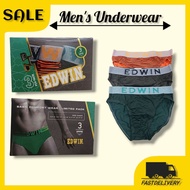 EDWIN MEN'S BRIEF UNDERWEAR GOOD QUALITY COTTON SPANDEX