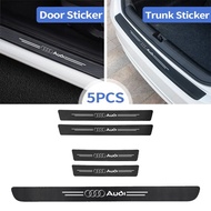 For Audi Carbon Fiber Car Door Sticker Protector Auto Threshold Strips Sticker A3 A4 A5 A6 A7 A8 Q2 