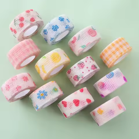 3-5Pcs Flex Nail Finger Protection Bandage Star Heart Roll Tape Wrap Breathable Protective Self-adhe