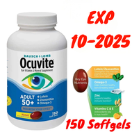 Bausch + Lomb Ocuvite Eye Vitamin for Adult 50+  150 Minisoftgels.