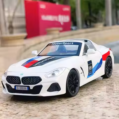 1:22 Z4 I8 Alloy Diecast Model Sports Car Toys Doors Opened Doors Opened Sound Light Pull Back Vehic