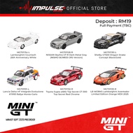 [PR3-0RD3R] Mini GT 1:64 Countach / GTR 33 / GT500 Dragon / Delta HF / Supra A80 Red Chrome / LB Ave