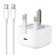 1 Pack IPhone Charger Set UK Plug + 3.3ft/100cm Type C To Lightning Quick Charging Data Cable USB Po