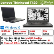 Lenovo Thinkpad T420 (Intel i5 2nd Gen/4GB RAM/128GB SSD/Win 10 Pro)