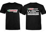 Castrol EDGE Oil โลโก้ WRC Rally Championship Tee เสื้อยืดสีดำ uni ขนาด S-3XL เงิน คอกลม มี รับประกัน
