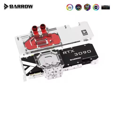 BARROW GPU Water Block For ZOTAC RTX 3090/3080 Ti 12G6X Graphics card Cooler 5V ARGB 3PIN AURA SYNC
