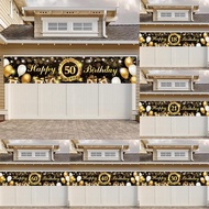 40x200CM Happy 18th 21st 30 40 50 60th Birthday Banner Sign Gold Glitter 30 Years Birthday Party Dec