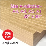 [Large Size 5pcs] Kraft Board 800gsm | A2 A1 20x30 | Modeling Board | Model Board | Kraft Card | 牛皮紙