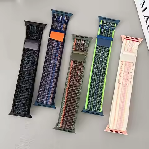 Straps for Apple Watch Band 45mm 46mm 42mm 49mm 44mm for Nike Nylon Sport Loop Bracelet correa iWatc