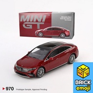 Mini GT 970 Mercedes Benz EQS 580 4Matic Red Metallic RHD 1/64