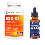 ❤️❤️ Dr. Berg Vitamin D3 K2 10000iu/5000iu, Liquid D3 K2