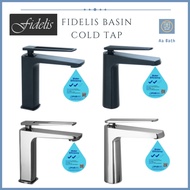 [NEW ARRIVAL] Fidelis Basin Cold Tap Bathroom Basin Cold Tap Brass BLACK / CHROME