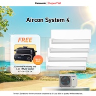 [Free Site Survey] Panasonic New XU Series System 4 Aircon, R32 Air-Conditioner [CV Eligible]