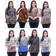 BAJU BATIK WANITA ATASAN BLOUSE KEMEJA KERJA JUMBO MURAH MEDAN