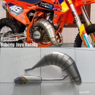 Gtx shrimp trail cubcross exhaust kawasaki ninja 2 stroke rr ss r kr 150 krr 150 krz 150 stainless