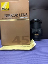 極新淨 全套有盒 香港行貨 Nikon PC-E PCE 45 45mm F2.8 移軸鏡頭