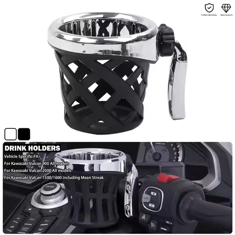 Motorcycle Bottle Holder Drink Holder Water Cup Bracket Fit For Kawasaki Vulcan 900 VN900 EN900 VN 2
