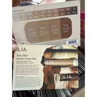 Concealer ilia Ilia concealer sample card swatched next to concealer from my collection