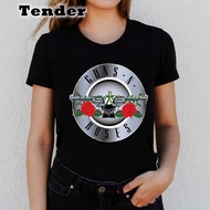 Guns N Roses Tshirt Black Guns N Roses Printed Street Rock Tshirt Punk Graphic cotton