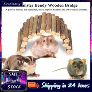 ♀♂♂Hamster Bendy Wooden Bridge Ladder House Flexible Funny Drawbridge  for Reptile Mice Rodents Smal