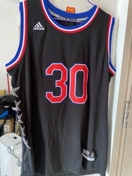 Nike  adidas Nba Stephen Curry  籃球 basketball 球衣 史蒂芬居里 庫里  2015年 全明星 球衣 all Star Warriors  Golden  S