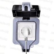 Nevʚ ɞ External Outdoor IP66 1 Slot Wall Socket Dustproof Surface-Mounted Protective Contact Weather