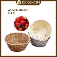 EZY - BAKUL ROTAN BAKUL BULUH DESIGN BULAT BAMBOO TRAY ROTAN TRAY DULANG HIASAN DULANG MAKANAN BEKAS