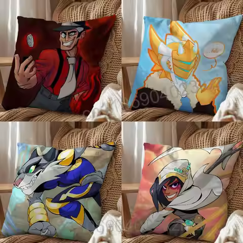 game Teros Imugi Mordex Brawlhalla Pillow Case Anti-dustmite Pillowcase Invisible zipper silky short