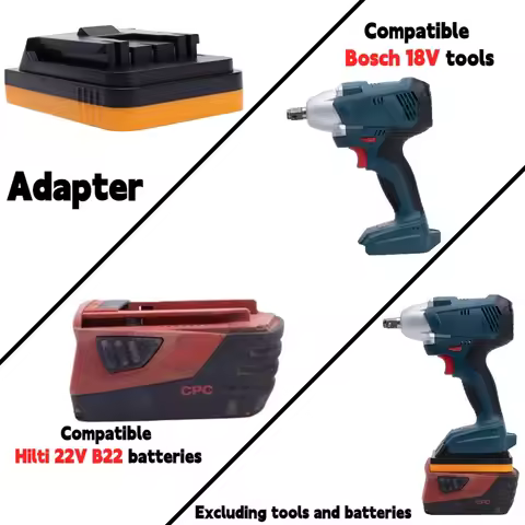 For Hilti 22V B22 CPC（B22-2.6,B22-4.0,B22-8.0）Li-ion Battery TO Bosch 18V Cordless Drill Tools Adapt