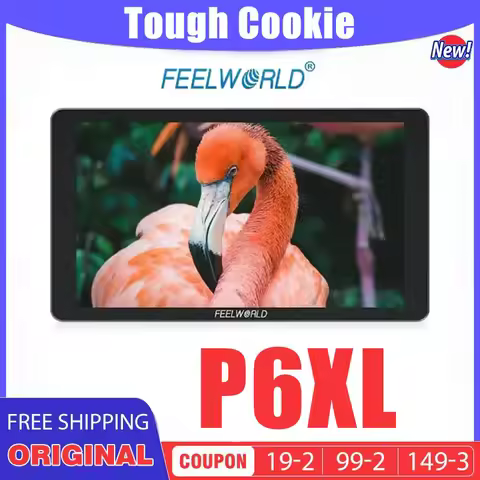 FEELWORLD P6XL 6Inch Aluminium Built-in Battery DSLR Camera Field Monitor Touch Screen 4K HDMI High 
