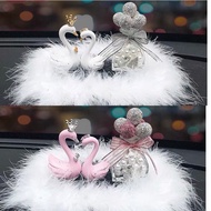 Swan couple display set swan feather balloon dashboard swan Swan Display Couple LOVE - Swan Love Cou