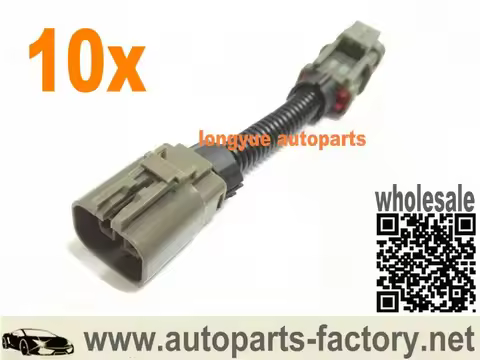 Longyue 10pcs Rectangular Female Plug To Rectangular Male Plug Alternator Plug Extension