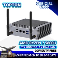 Mini PC AMD Ryzen 7 5800U Up To 4.2GHz Fanless Industrial Computer 32GB DDR4 RAM 500GB NVME SSD Micr