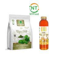 Combo Bột Rau má sấy lạnh NTPOWDER 100gr và Mật Ong hoa cafe NTFOOD 330ml - Nhất Tín Food