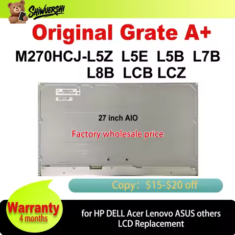 Original new M270HCJ L5Z L5E L5B L7B L8B LCB LCZ 27 inch IPS For HP Lenovo Acer ASUS Dell AIO LCD Sc