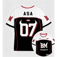 Jersey BabyMonster ASA 07 Black, White, and Red Edition