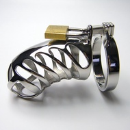 ◊Cage-Lock Chastity-Device Stainless-Steel Penis-Ring Sex-Products Bondage Cock Metal