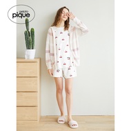 Gelato pique Spring Summer Women's Milkshake Jacket Striped Soft Home Pajamas PWNT211028