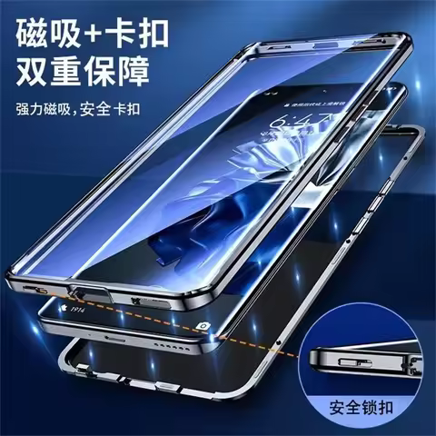 360 Full Case For Honor X9C 5G Magic 7 Lite Double Sided Magnetic Adsorption Metal Tempering Glass C